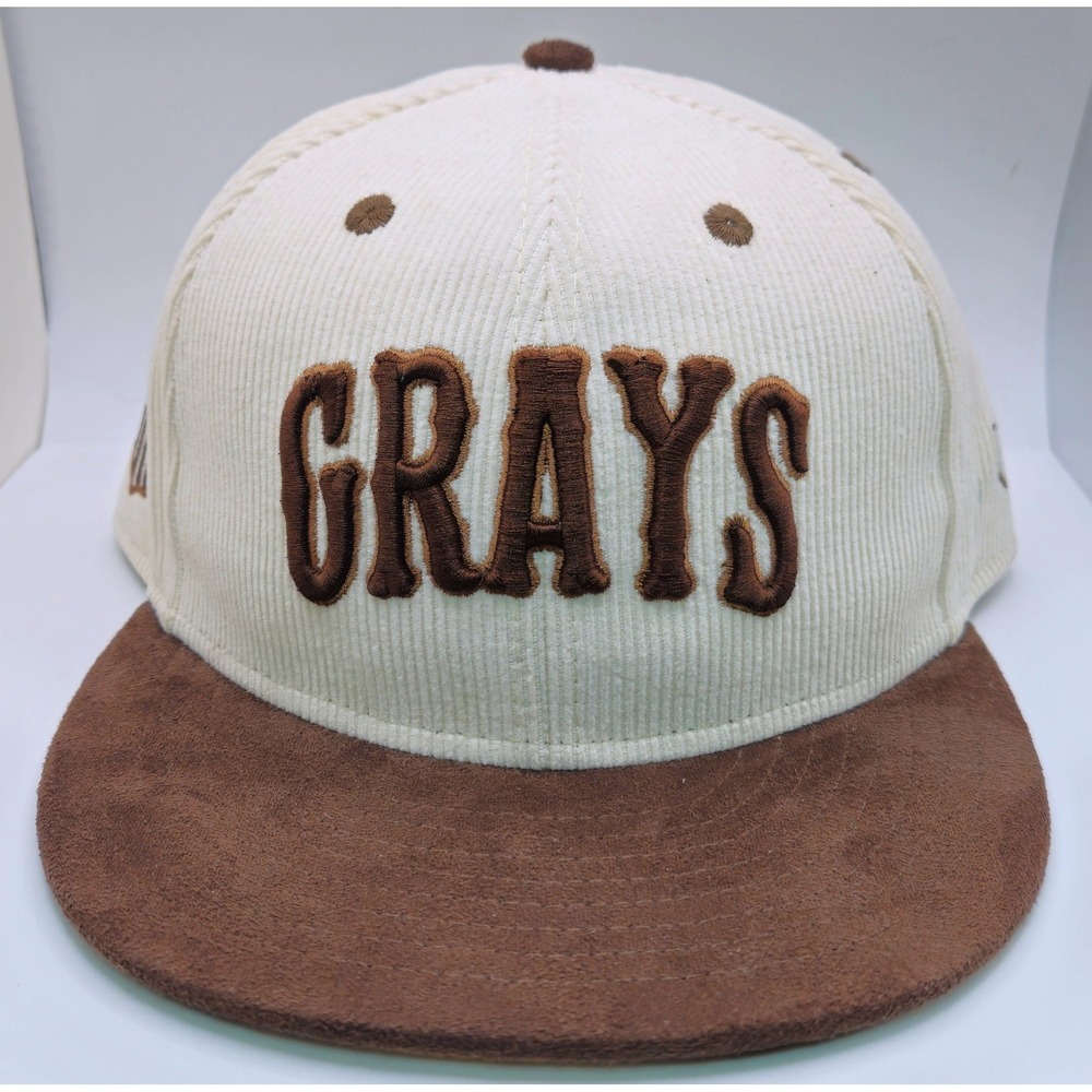 Ebbets Field Flannels Homestead Grays Corduroy Fitted Hat 7 3/4 Negro League Cap